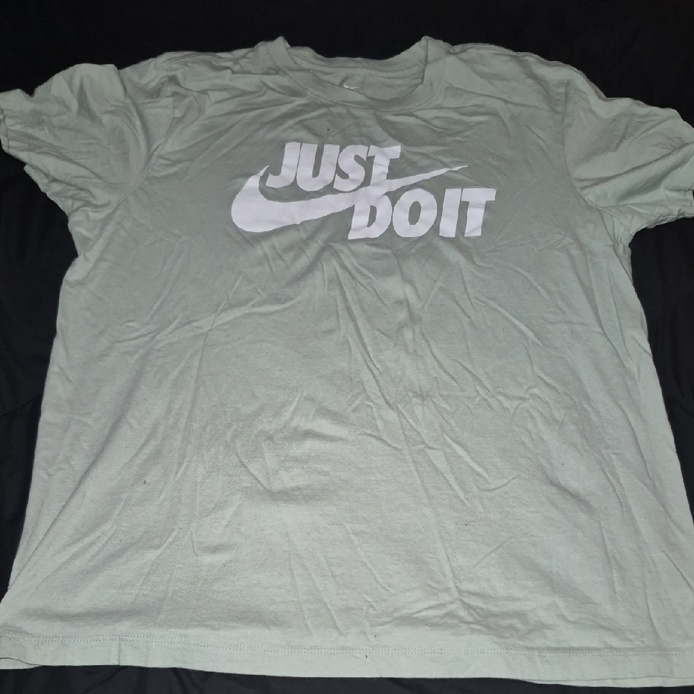 Nike Light Green Tee with White Logo